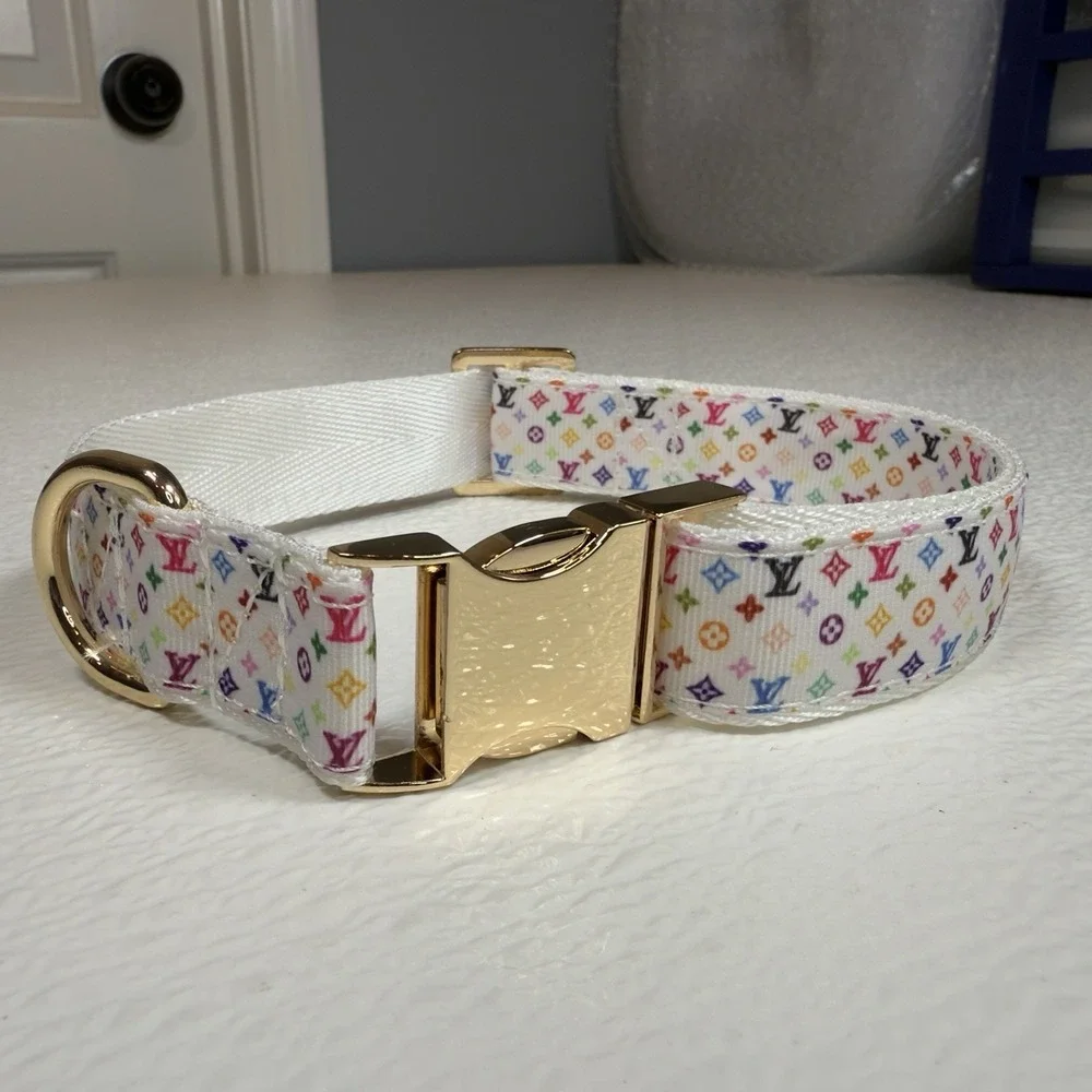 Luxury Dog Collar, L, Colorful, 1